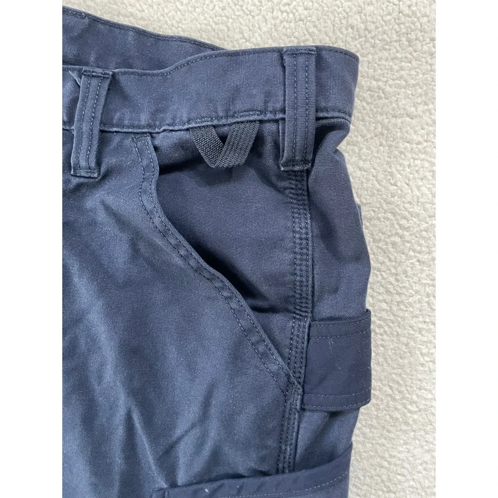 Carhartt Mens 31x32 Cargo Work Pants Navy Blue Rugged Flex 103904 NVY